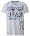 Camp David® T-Shirt mit Logo Artworks, grau, Gr. M, CU2255-3633-42 - NEU