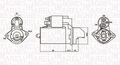Anlasser Starter MAGNETI MARELLI 063721334010 für OPEL CORSA S07 COMBO MERIVA 3