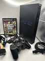 Sony PlayStation 2 FAT Schwarz Konsole PAL - SCPH-50004 mit Original Controller