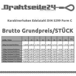 Karabiner Karabinerhaken Groß Klein Edelstahl Rostfrei für Schaukel Kinderwagen