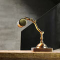 Schreibtisch Tischlampe Bronze Premium aus Messing Handarbeit E14 Made in Italy