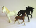 Schleich Pferd  Shire Horse Familie  13734 Hengst & 13735 Stute & 13736 Fohlen