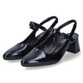 Gabor Damen Slingpumps Pumps Schwarz Leder Slingriemen Gepolstert Blockabsatz