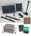 20W Solarpumpe Teich 1500L/h Tauch Pumpe Akku Batterie Gartenteich Solar Filter 