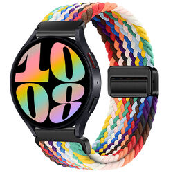 Magnet Nylon Armband für Samsung Galaxy Watch 7 6 5 Pro 4 3 40/44/45mm Active 2