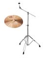 Paiste 2002 16" Crash Galgen Becken Ständer Set Cymbal Drum Boom Stand Profi