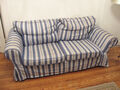 Bezug für Ikea Ektorp 2-er Sofa, blau-weiß gestreift, komplett (5-teilig)