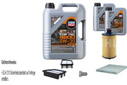 MAHLE Inspektionspaket 7L Liqui Moly 5W-30 Top Tec 4200 für Ssangyong Korando