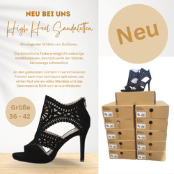 High Heel Sandalette Sandale Pumps BULLBOXER Femme Escarpins, schwarz, Gr. 36-42