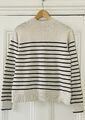 Uniqlo Damen Langarm Pullover dunkelblau & weiß bretonisch gestreift M UK 12 EU 40