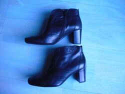 Gabor Damen Stiefeletten Boots Lederstiefel Gr. 36 Gr. 3,5 Schwarz Leder