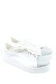 ASOS Plateausneaker Damen Gr. DE 40 weiß-silberfarben Casual-Look