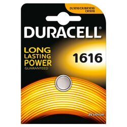 2x Duracell Electronics Knopfzelle 1616 CR1616 DL1616 2 x 1er Blister