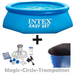 Intex Easy Set Quick Up Pool Planschbecken 305x76 cm + Filterpumpe + Solarplane