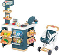 Smoby - Supermarkt, Kinder-Einkaufstrolley inklusive, mechanische Waage und