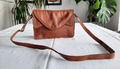 Schultertasche Vintage Echtleder Nappaleder Cognac ***guter Zustand***