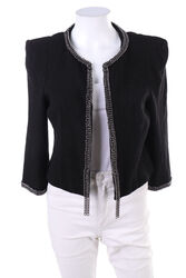 twenty one Blazer-Jacke Woll-Mix mit Kette M schwarz