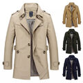 2025 NEW Herren Winter Warm Formal Trenchcoat Lange Jacke Smart Work Tops