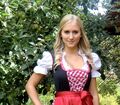 NEU süßes Dirndl,3 tlg.Set,Kleid,Bluse,Schürze,schwarz.pink,Gr.38,42,44