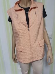 CLARINA Collection, Damen ärmellose Jacke, Stepp Weste, Gr. 46, Farbe lachs