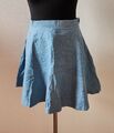 Trendy Skaterrock Skater Skirt Minirock falten Jeansrock Sommer Urlaub Gr. S süß