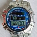 CITIZEN PROMASTER LCD DIGITAL CHRONOGRAPH D28B-S63707