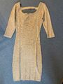 Kleid Gr.  XS/S Stretch Gold Strickkleid