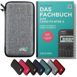 CALCUSO Zubehör Standardpaket Hellgrau für Taschenrechner Casio FX-82DE X