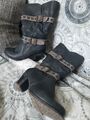 Rieker Damen Schuhe Reissverschluss Stiefel Winterstiefel Schwarz Gr. 37