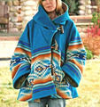 Damen Yellowstone Beth Dutton Kelly Reilly Blau Poncho Decke Cape Mantel