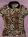 ZARA Leoprint Top Hemd Bluse Damen Gr. S wie 34-36 leicht