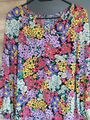 Damen Bluse Tunika Hemd Shirt  Bunt Floral Blumen.  Gr. M/L. TIP-TOP!