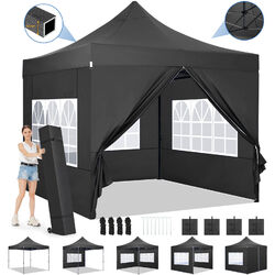 3x3m Pavillon Wasserdicht Faltpavillon Partyzelt Gartenzelt Pop-Up Faltbarzelt