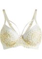 Neu Minimizer BH m goldfarbener Lurex-Spitze Gr. (95) E Cremeweiß Gold Damen-Bra