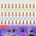 10 X Korken mit LED Lichterkette Flaschenlicht LED Kork Licht Flasche für Deko