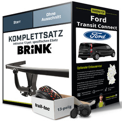 Anhängerkupplung BRINK starr für FORD Transit Connect +E-Satz NEUExklusiv für unsere Kunden: Montage ab 449,- Euro