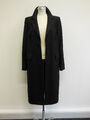 DOLZER Damen Eleganter Mantel Wollmantel Lange Blazer Wolle Schwarz  GR 40/42