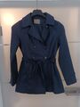 Toller dunkelblauer Trenchcoat, Kurzmantel, Jacke in Gr. S 