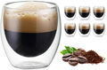 Espressoglas Set (6 x 80ml), Glas,Espressotasse, Kaffeetasse, Borosilikaglas