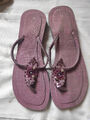 Schicke Flip Flops, Zehentrenner, lila, tolles Design, 38 - 39