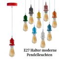 Pendelleuchte Deckenlampen Hängeleuchte E27 Metall Vintage