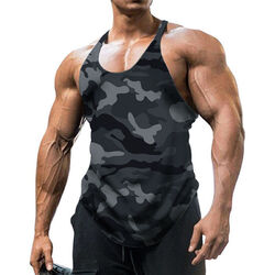 Herren Fitness Tank Top Muskel Bodybuilding Sport Training T-Shirt Pullo {