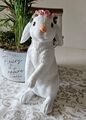 Osterhase Hase mit  Blumenkranz Rose Ostern Hase  Shabby Landhaus Deko Figur 20c