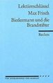 Max Frisch: Biedermann und die Brandstifter. Lektüreschl... | Buch | Zustand gut