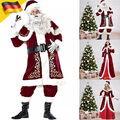 Weihnachtsmann Kostüm Set Nikolaus Santa Claus Anzug Verkleidung Mantel Adult 🎅