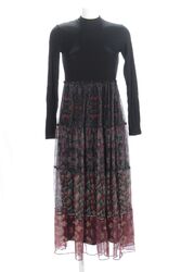 DESIGUAL Langarmkleid Damen Gr. DE 36 schwarz-rot-grün Casual-Look