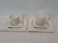 2 x Villeroy & Boch New Wave Kaffeetassen Gedeck 3 teilig !!