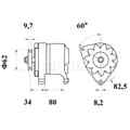 Generator MAHLE MG 372 für Austin Triumph Innocenti Morris Mini I Allegro