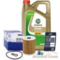 MAHLE ÖLFILTER+5L CASTROL EDGE 5W-30 LL FÜR VW POLO 6R 1.2 TDI