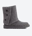 UGG Damen Stiefel Classic Cardy Boot Knit 1016555 Strick Schuhe Grey Gr.36